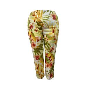 Linda Allard Ellen Tracy Womens Multicolor Floral Capri Pants Sz 16